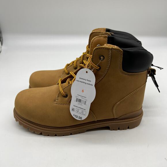 Wonder Nation Casual Lace Up Bootie Tucker Boots Brown Size 6 - Picture 3 of 10